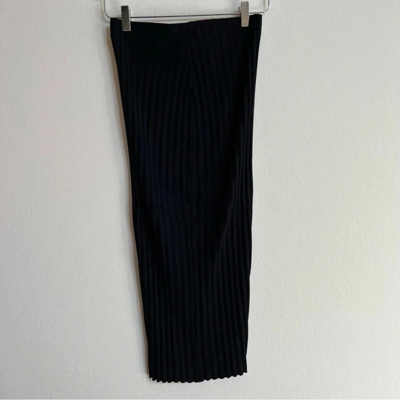 Cotton Citizen Black Ribbed Skirt - Picture 3 of 3